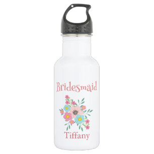 Bouteille D'eau En Acier Inoxydable Charming Bridesmaid Floral Bouquet