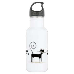 Bouteille D'eau En Acier Inoxydable chat noir