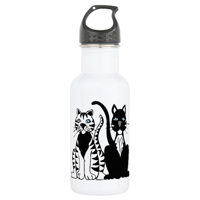 Bouteille D'eau En Acier Inoxydable Chats à deux cartons (Devant)