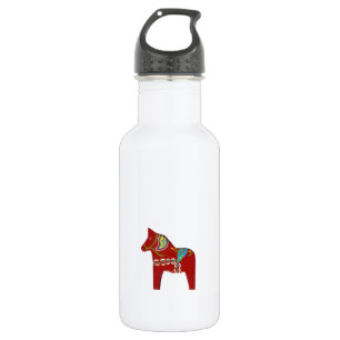 Bouteille D'eau En Acier Inoxydable Cheval de Dala rouge n° 2