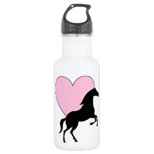 Bouteille D'eau En Acier Inoxydable Chevaux et amour