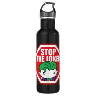 Bouteille D'eau En Acier Inoxydable Chibi "Stop the Joker" Signe