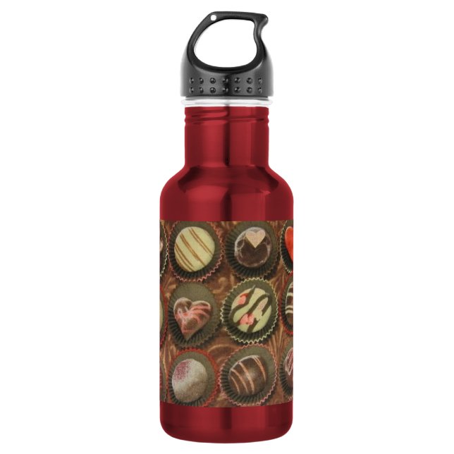 Bouteille D'eau En Acier Inoxydable Chocolats et truffes (Devant)