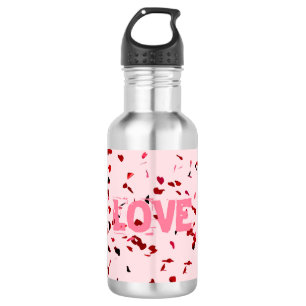 Bouteille D'eau En Acier Inoxydable Coeurs D'Amour