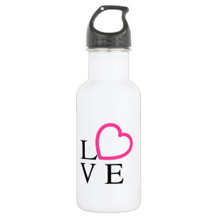 Bouteille D'eau En Acier Inoxydable Coeurs d'amour