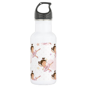 Bouteille D'eau En Acier Inoxydable Coeurs et étoiles roses mignons de motif de la