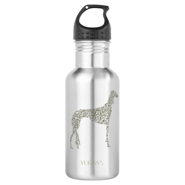 Bouteille D'eau En Acier Inoxydable Collection de Saluki (Devant)