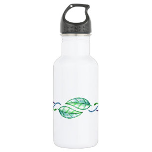 Bouteille D'eau En Acier Inoxydable Conception des bordures de feuilles multicolores c