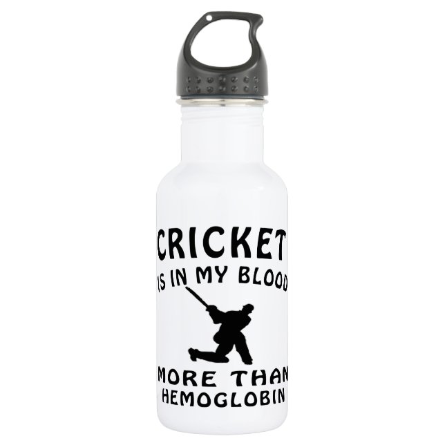 Bouteille D'eau En Acier Inoxydable Conceptions de cricket (Devant)