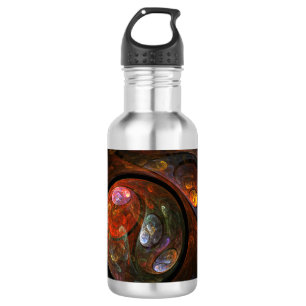 Bouteille D'eau En Acier Inoxydable Connexion fluide Art abstrait cosmique moderne