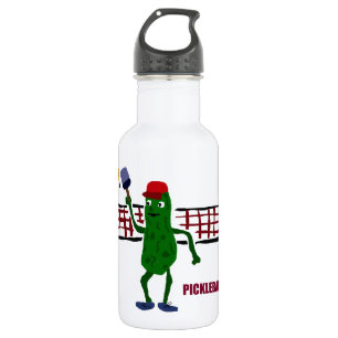 Bouteille D'eau En Acier Inoxydable Conserves au vinaigre drôles jouant Pickleball