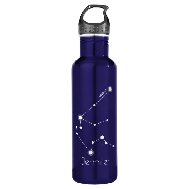 Bouteille D'eau En Acier Inoxydable Constellation Zodiaque Aquarius personnalisée (Devant)