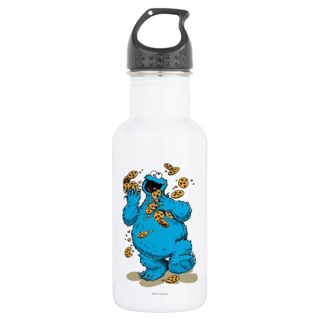 Bouteille D'eau En Acier Inoxydable Cookie Monster Crazy Cookies (Devant)