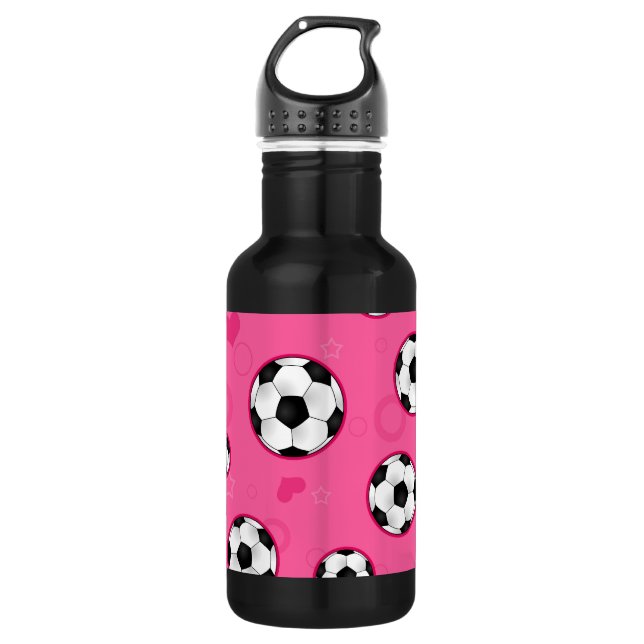 Bouteille D'eau En Acier Inoxydable Copie rose mignonne d'étoile du football (Devant)