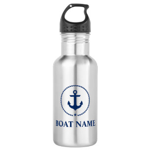 Bouteille D'eau En Acier Inoxydable Corde d'Ancre Nautical Boat Name