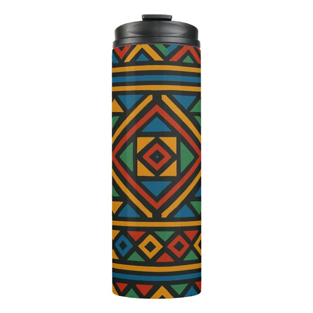 Bouteille d'eau en acier inoxydable couleur Afriqu (Devant)