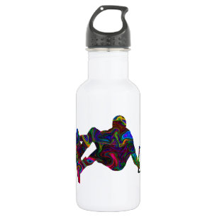 Bouteille D'eau En Acier Inoxydable Couleurs sauvages de Wakeboarder