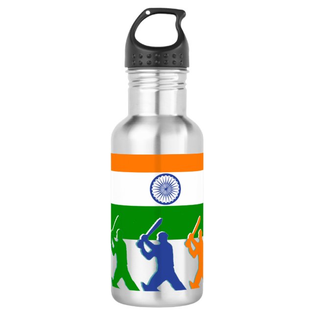 Bouteille D'eau En Acier Inoxydable Cricket Inde (Devant)