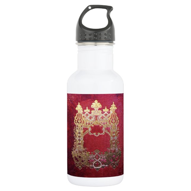 Bouteille D'eau En Acier Inoxydable Crimson à l'encre tombée (Devant)