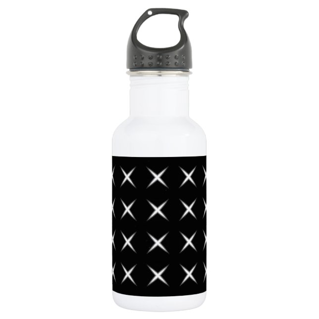 Bouteille D'eau En Acier Inoxydable Croix noire et blanche (Devant)