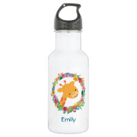 Cute Giraffe avec une couronne florale Personnalis