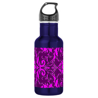 Bouteille D'eau En Acier Inoxydable Damas rose