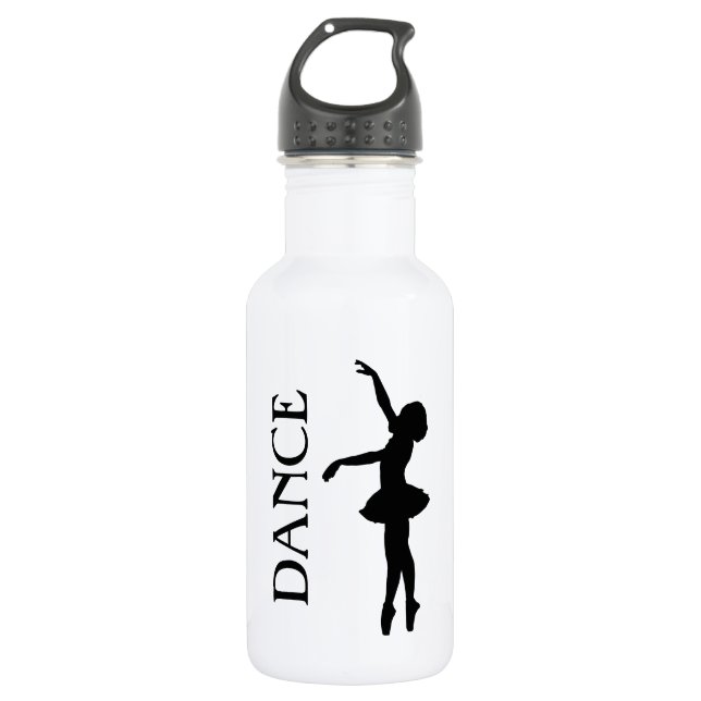 Bouteille D'eau En Acier Inoxydable Danse - Ballerina Silhouette (Devant)