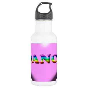 Bouteille D'eau En Acier Inoxydable DANSE rose et bleue de coeur pour des danseurs !