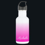 Bouteille D'eau En Acier Inoxydable dégradé personnalisé à deux tons foncé rose chaud<br><div class="desc">dégradé personnalisé à deux tons foncé rose chaud</div>