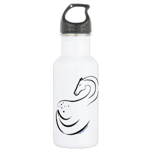Bouteille D'eau En Acier Inoxydable Dessin à encre stylisée Appaloosa