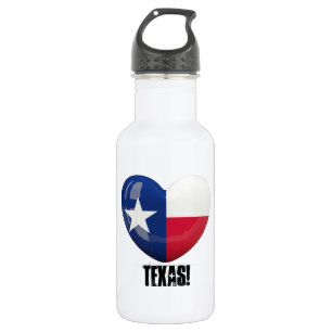 Bouteille D'eau En Acier Inoxydable Détail de drapeau du Texas