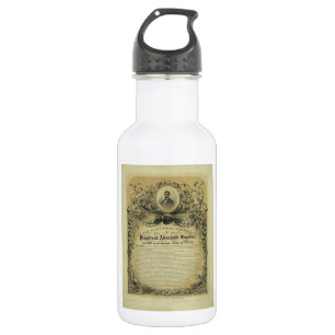 Bouteille D'eau En Acier Inoxydable Discours inaugural du Président Abraham Lincoln