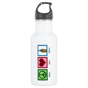 Bouteille D'eau En Acier Inoxydable Discussion d'amour de paix