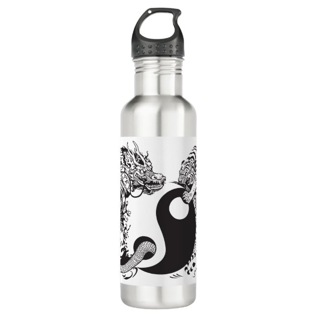 Bouteille D'eau En Acier Inoxydable dragon and tiger yin yang (Devant)