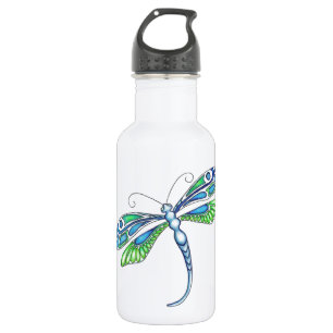 Bouteille D'eau En Acier Inoxydable Dragonfly décorative