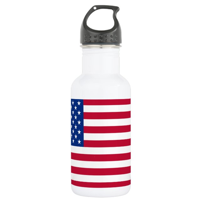 Bouteille D'eau En Acier Inoxydable Drapeau américain (Devant)