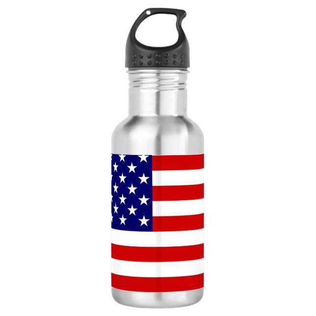 Bouteille D'eau En Acier Inoxydable Drapeau américain (Devant)