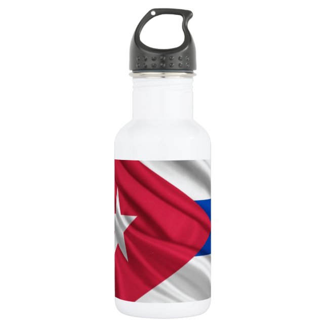 Bouteille D'eau En Acier Inoxydable Drapeau cubain (Devant)