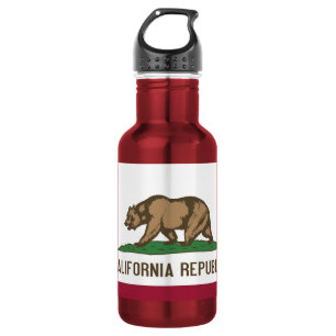Bouteille D'eau En Acier Inoxydable Drapeau de Californie Liberty Bottle