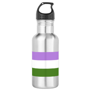 Bouteille D'eau En Acier Inoxydable Drapeau de fierté genderqueer