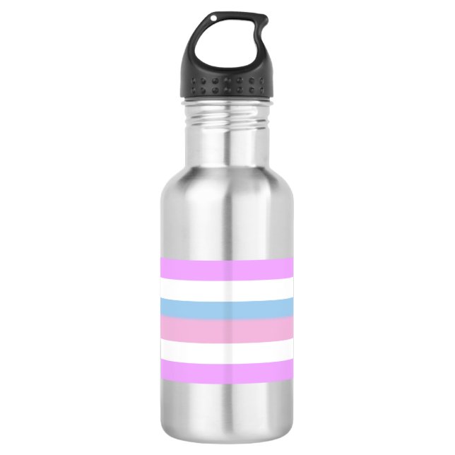 Bouteille D'eau En Acier Inoxydable Drapeau de fierté intersexe (Devant)