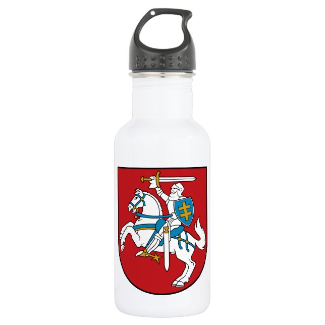 Bouteille D'eau En Acier Inoxydable Drapeau de la Lithuanie (Devant)
