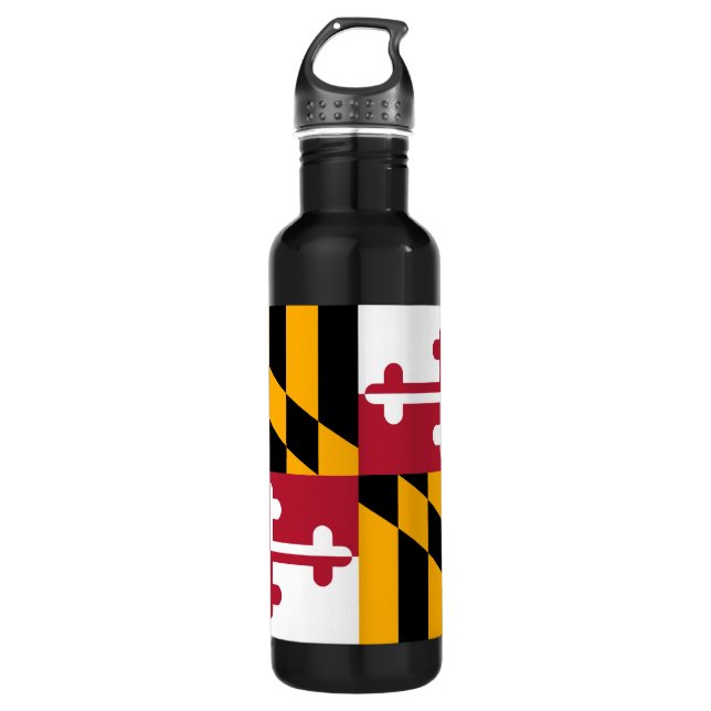 Bouteille D'eau En Acier Inoxydable Drapeau de l'État du Maryland (Devant)