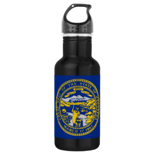 Bouteille D'eau En Acier Inoxydable Drapeau de l'État du Nebraska Liberty Bottle