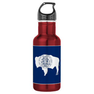 Bouteille D'eau En Acier Inoxydable Drapeau de l'État du Wyoming Liberty Bottle