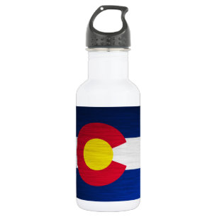 Bouteille D'eau En Acier Inoxydable Drapeau du Colorado balayé