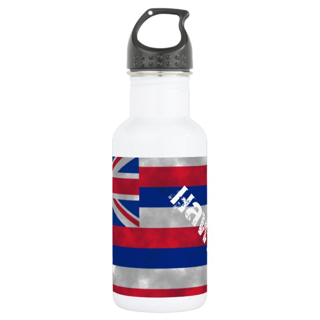 Bouteille D'eau En Acier Inoxydable Drapeau en détresse Hawaii (Devant)