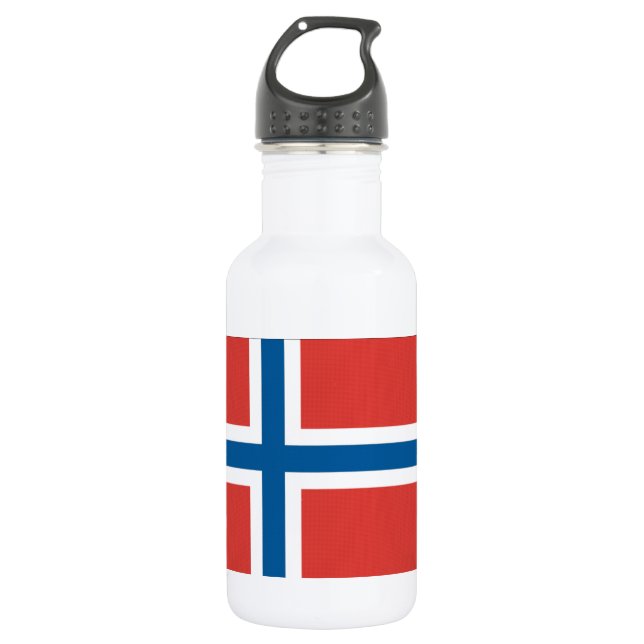 Bouteille D'eau En Acier Inoxydable Drapeau norvégien (Devant)