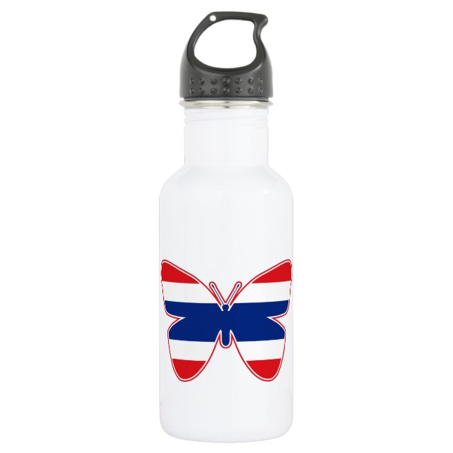 Bouteille D'eau En Acier Inoxydable Drapeau papillon thaïlandais (Devant)