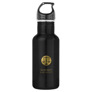 Bouteille D'eau En Acier Inoxydable Échelles d'or d'avocat professionnel de la justic